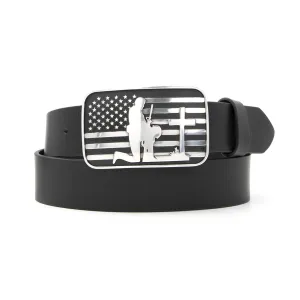 1 1/2" Praying Cowboy with American Flag Buckle Belt