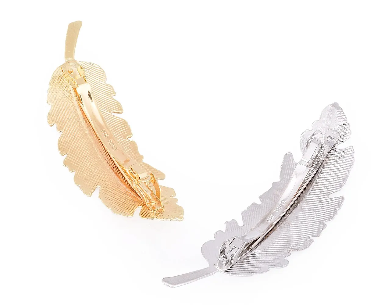 2 Pieces Korean Style Leaf Shaped Hair Clip