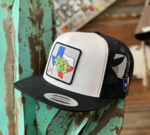 2021 Jobes Hats Trucker - White / Black Cactus Patch JH