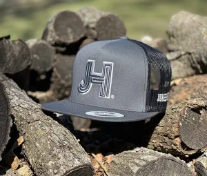 2022 Jobes Hats Trucker - All Grey / Grey 3D JH with Silver outline