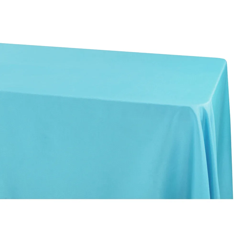 90"x156" Rectangular Oblong Polyester Tablecloth - Aqua Blue