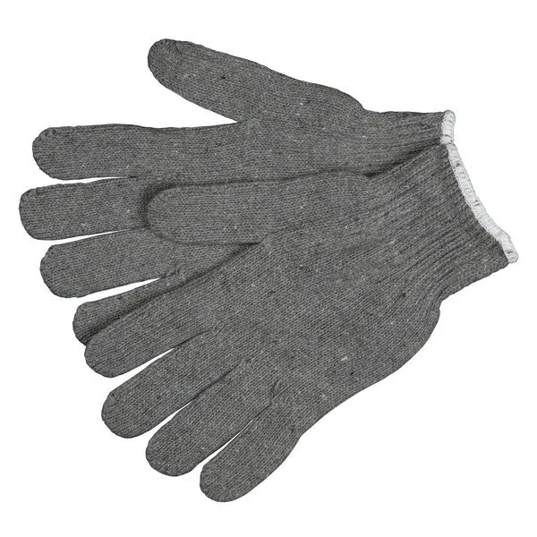 9507S MCR Safety Heavy Weight Gloves, Small, Cotton Polyester Blend, Gray