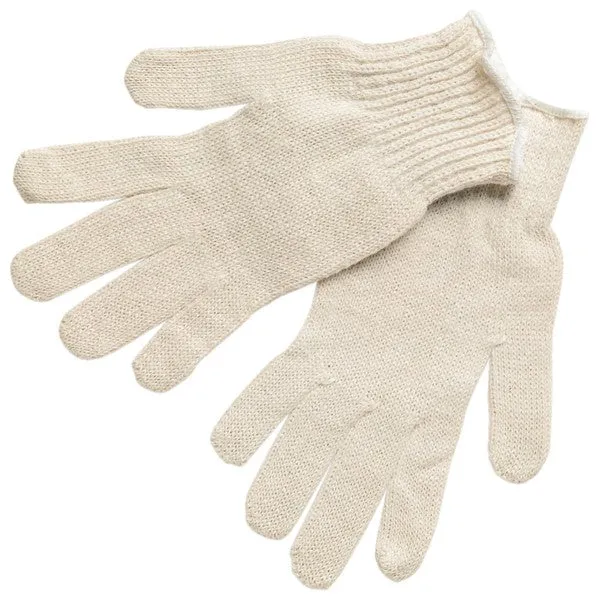 9634M MCR Safety Economy Weight Gloves, Medium, Cotton Polyester Blend, Natural