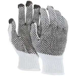 9660L MCR Safety Regular Weight Gloves, Large, Cotton Polyester Blend, White