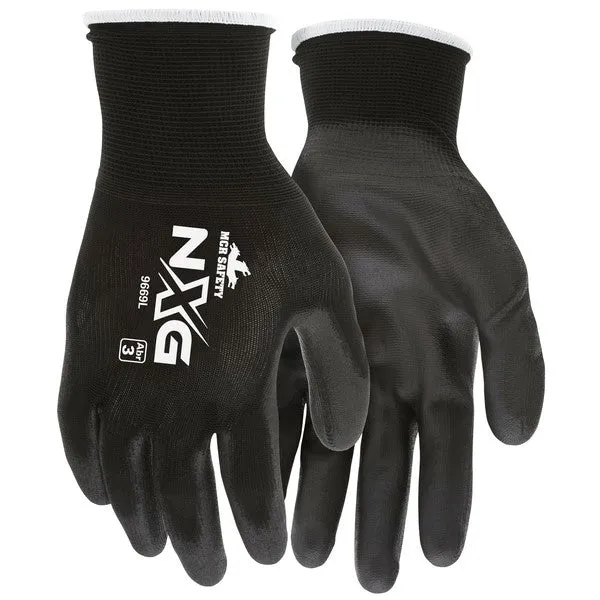 9669S MCR Safety Memphis Gloves, Small, Nylon, Black, Knit Wrist Cuff