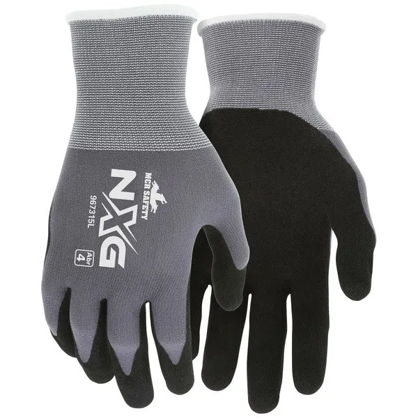 967315S MCR Safety NXG® Gloves, Small, Nylon, Black, Knit Wrist Cuff