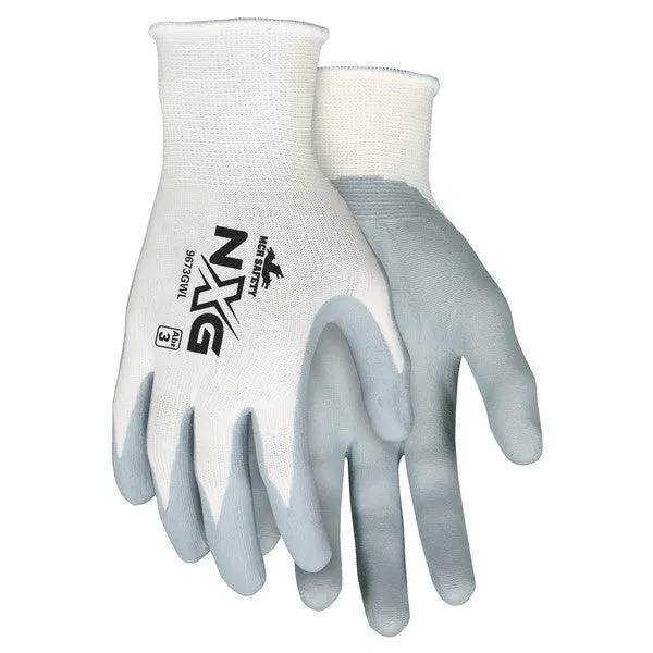 9673GWXS MCR Safety Memphis Gloves, X-Small, Nylon, Gray, Knit Wrist Cuff