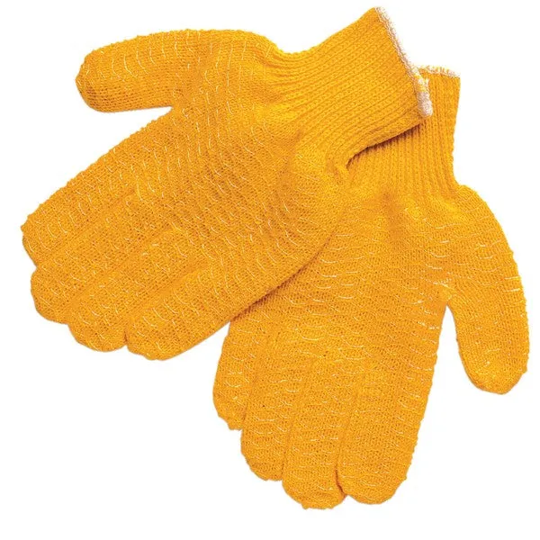 9675L MCR Safety Honey Grip® Gloves, Large, Acrylic, Orange, Knit Wrist Cuff