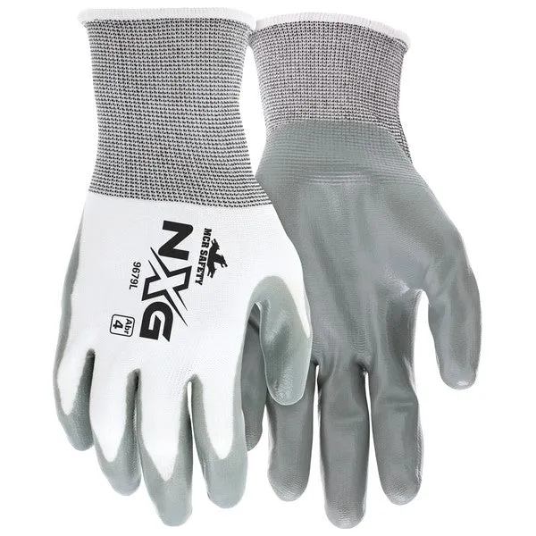 9679M MCR Safety Memphis Gloves, Medium, Nylon, Gray, Knit Wrist Cuff