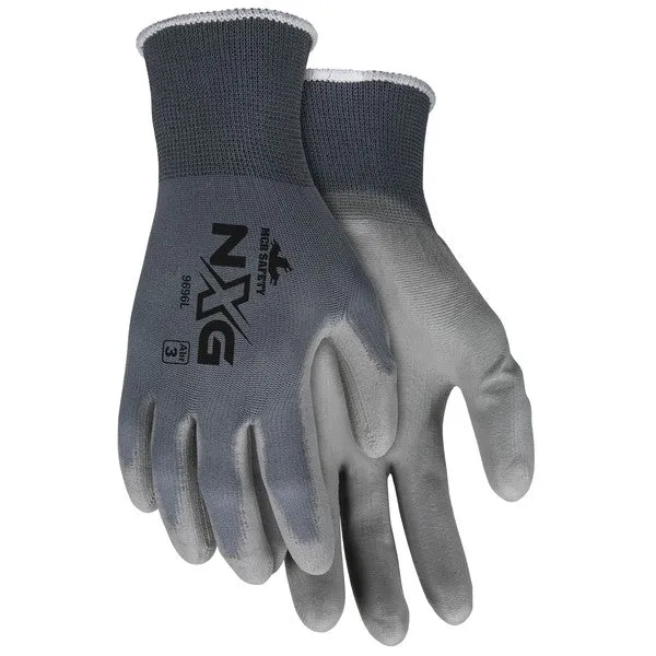 9696L MCR Safety UltraTech Gloves, Large, Nylon, Gray, Knit Wrist Cuff