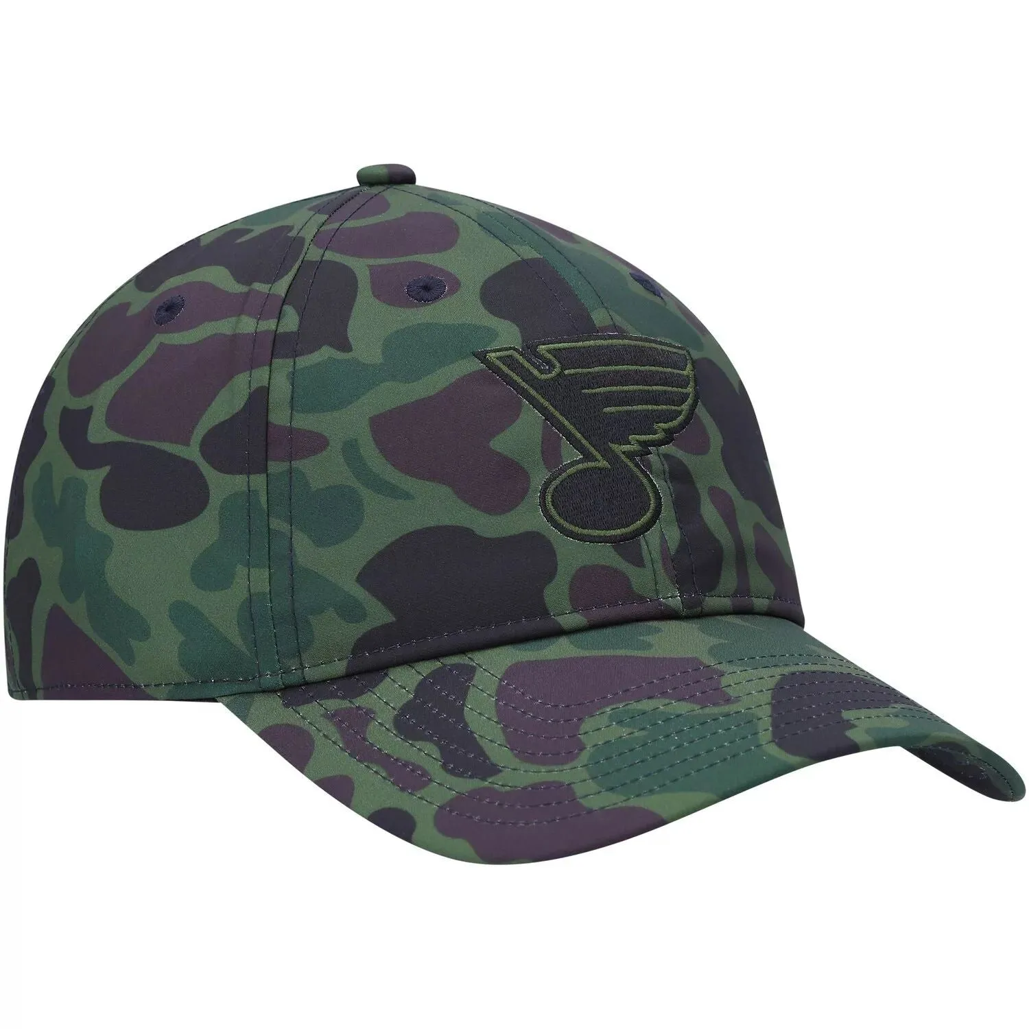 adidas Men's Camo St. Adjustable Cap Louis Blues Locker Primegreen Slouchy