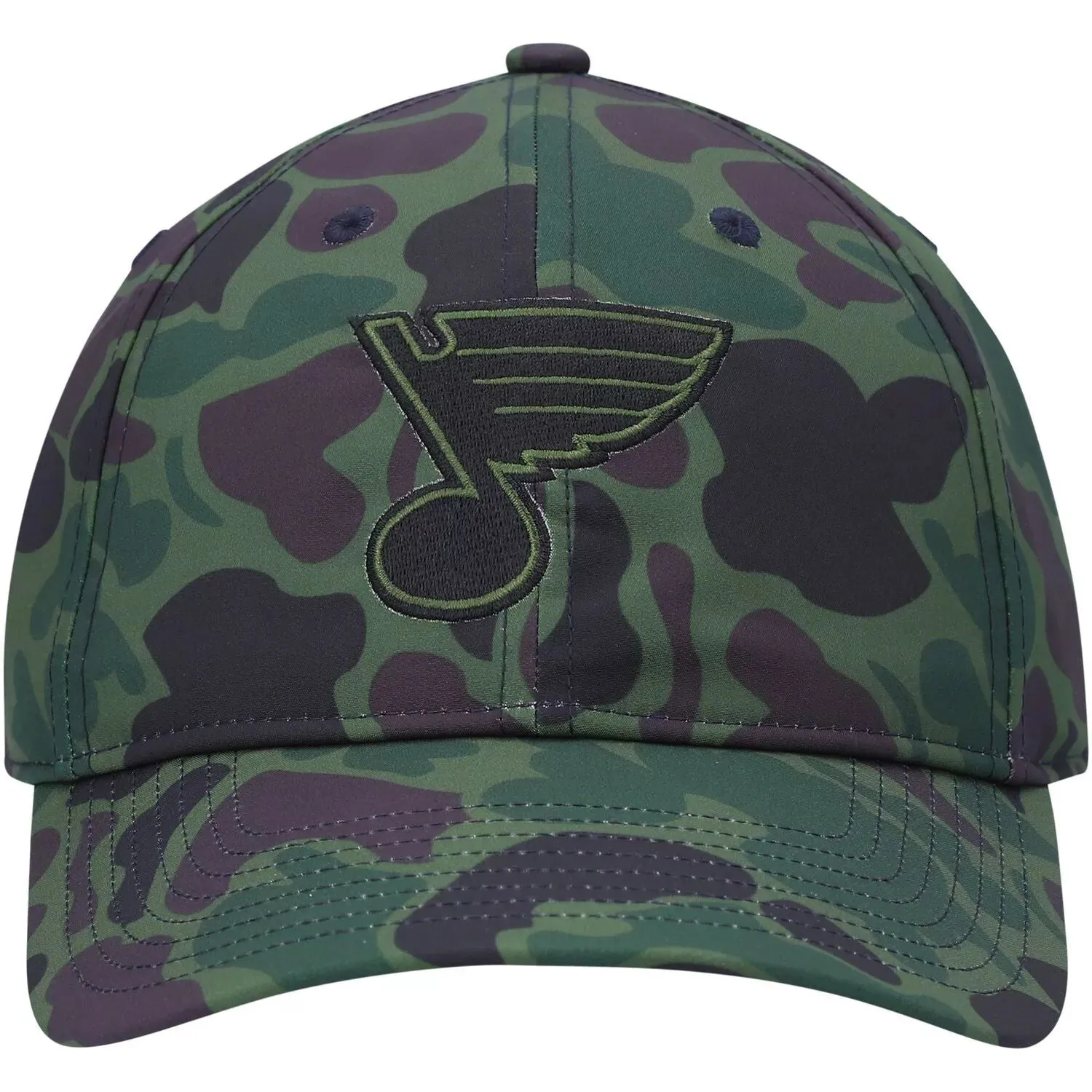 adidas Men's Camo St. Adjustable Cap Louis Blues Locker Primegreen Slouchy