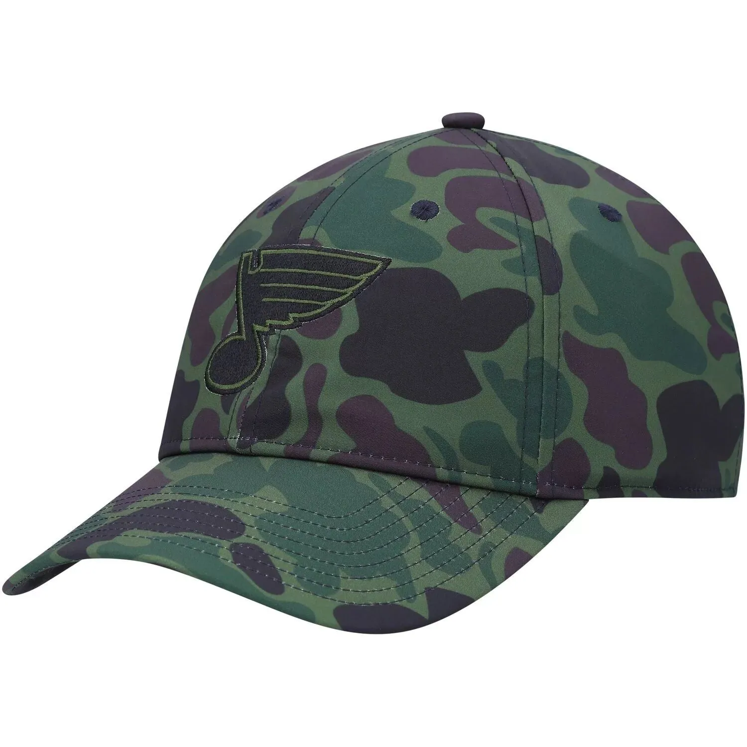 adidas Men's Camo St. Adjustable Cap Louis Blues Locker Primegreen Slouchy