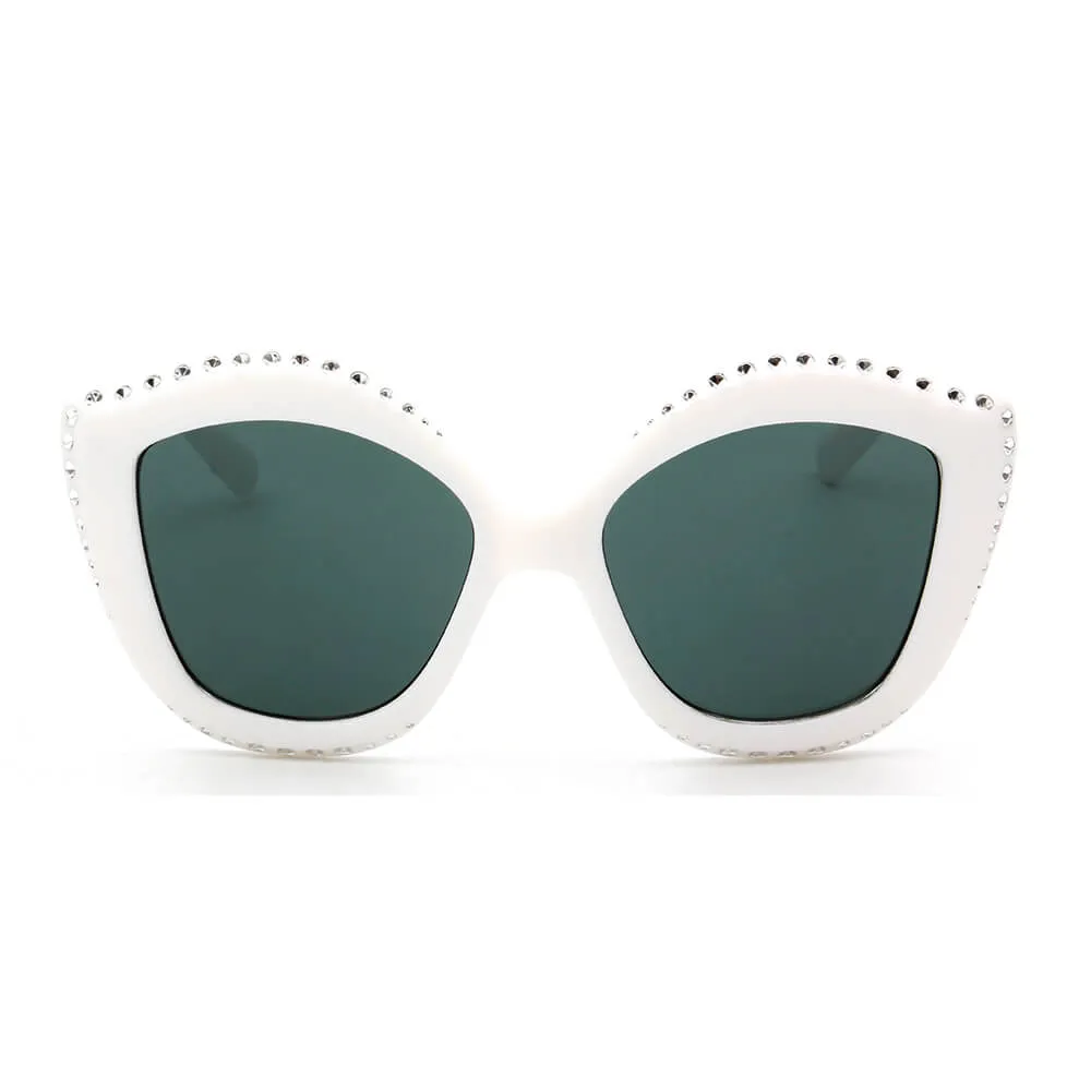 ANGOLA | Women Oversized Round Cat Eye Fashion Sunglasses