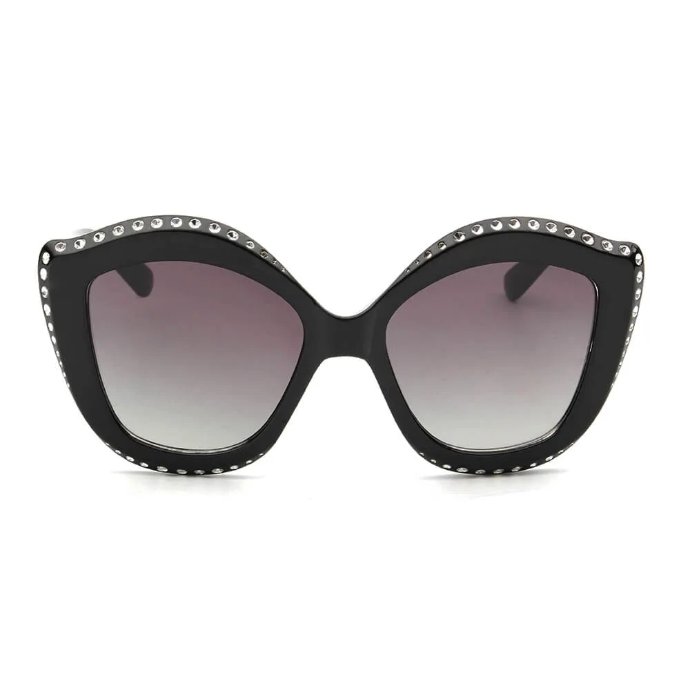 ANGOLA | Women Oversized Round Cat Eye Fashion Sunglasses