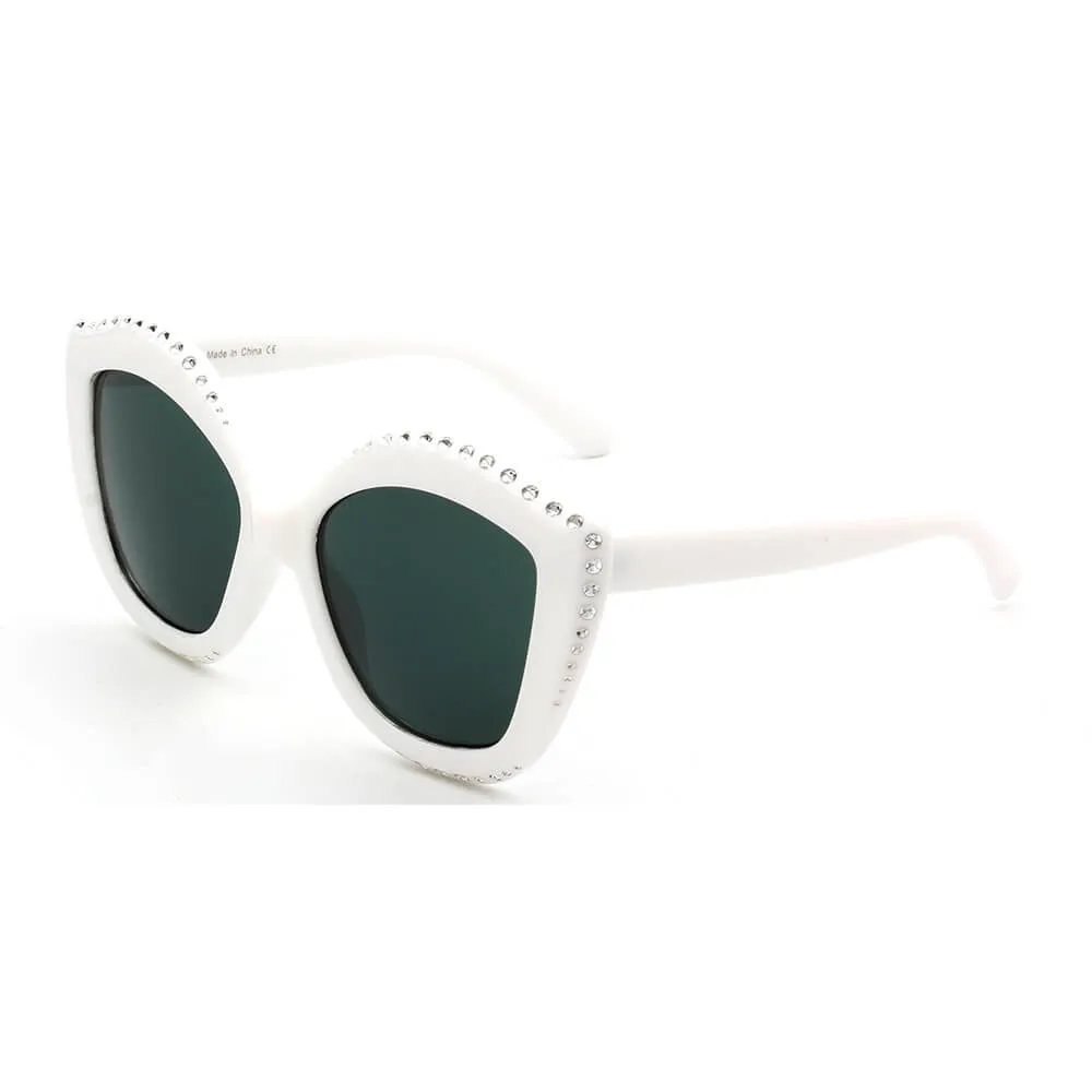 ANGOLA | Women Oversized Round Cat Eye Fashion Sunglasses