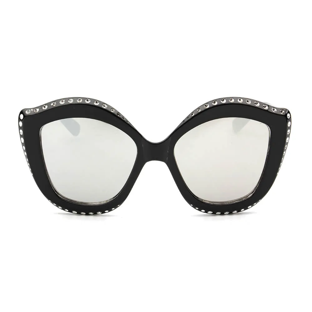 ANGOLA | Women Oversized Round Cat Eye Fashion Sunglasses