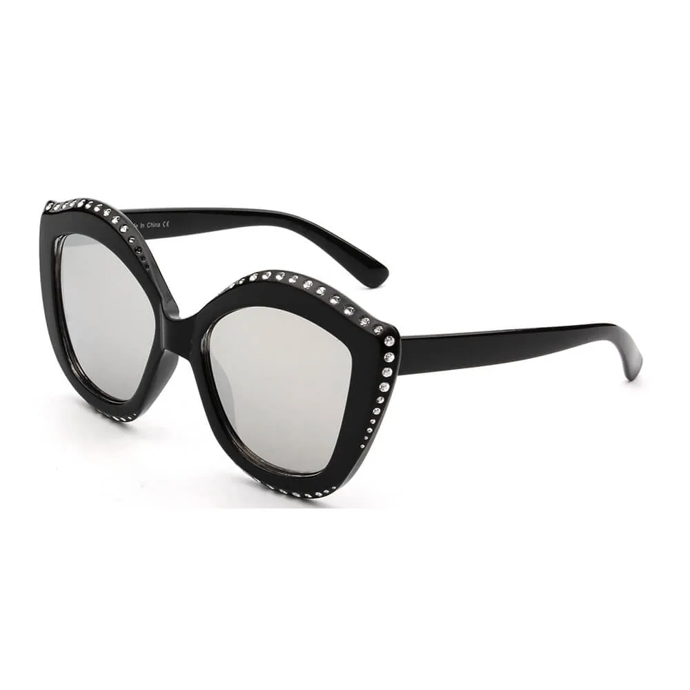 ANGOLA | Women Oversized Round Cat Eye Fashion Sunglasses