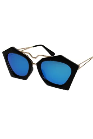 Angular Hexagon Cat Eye Sunglasses