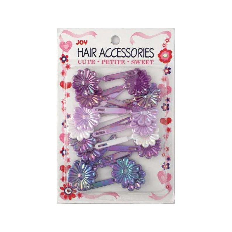 ANNIE JOY Hair Barrettes Daisy [ASSORTED PEARL PURPLE] #16399