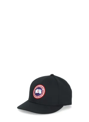 Arctic Disc Canada Goose Baseball Cap, Black