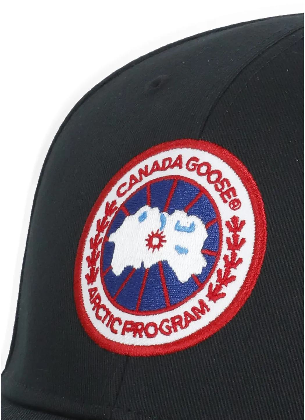 Arctic Disc Canada Goose Baseball Cap, Black