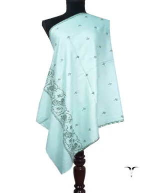 baby blue butis embroidery pashmina stole 8907