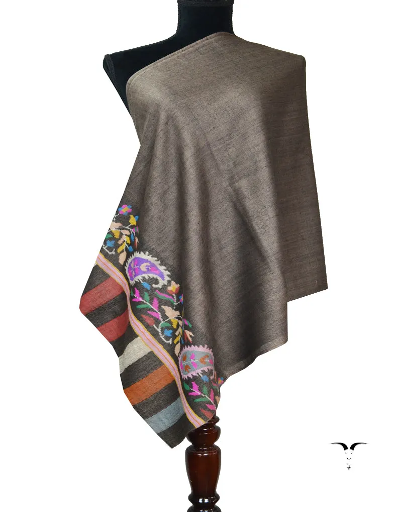 blackish grey kani pashmina stole 7785