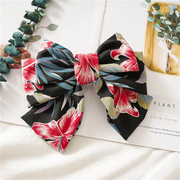 Bow Flower Barrettes Women's Hair Ring Hair Band