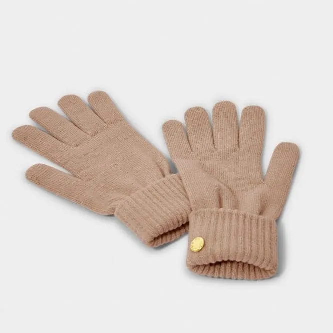 Brown Knitted Gloves KLS533