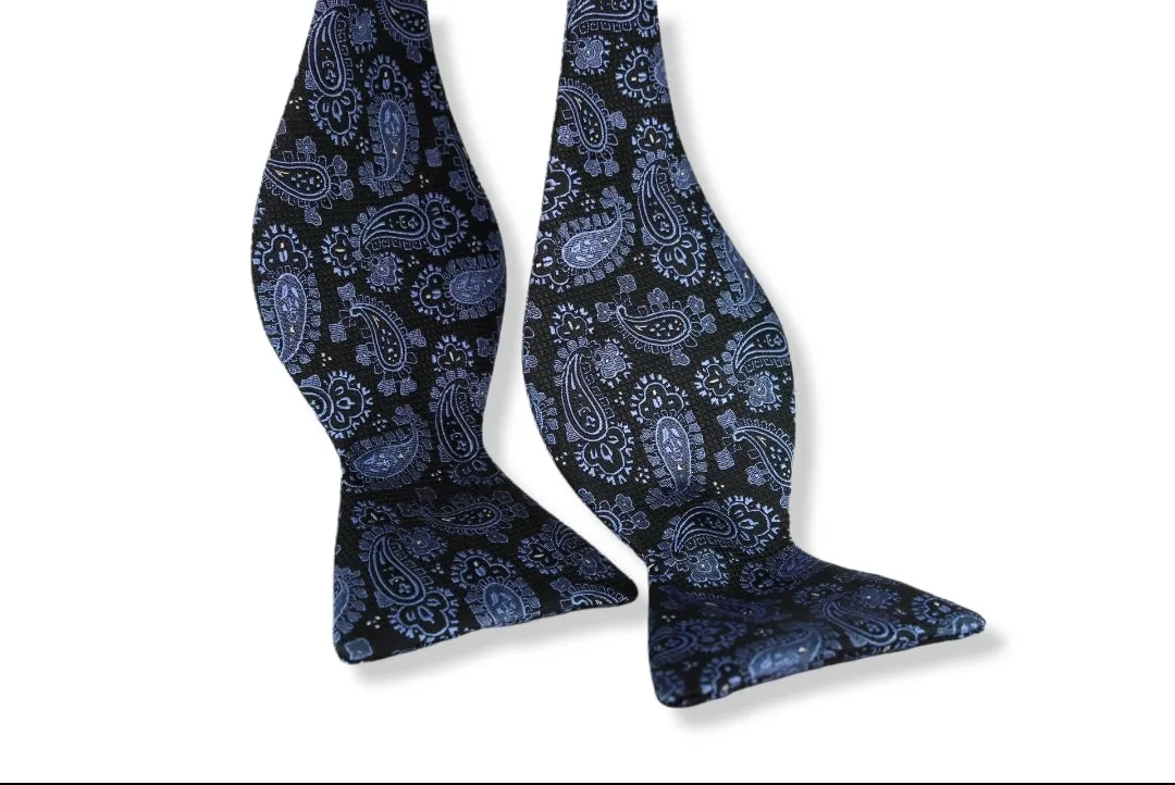 Cam Rico Paisley Woven Silk Bow Tie