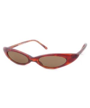 CAROLINA Tortoise Slim Cat-Eye Sunglasses