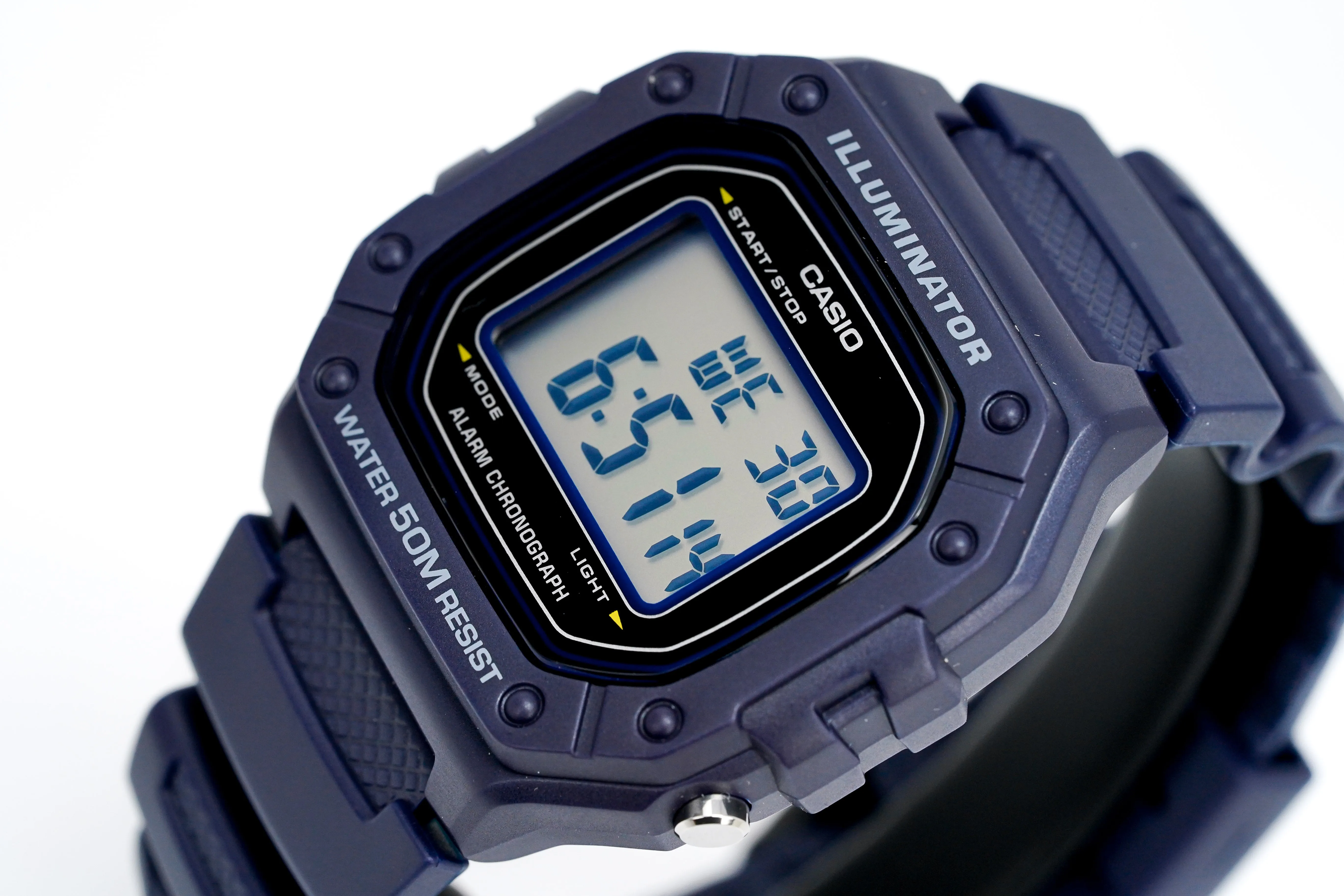 Casio Watch Chronograph Digital Blue W-218H-2AVDF