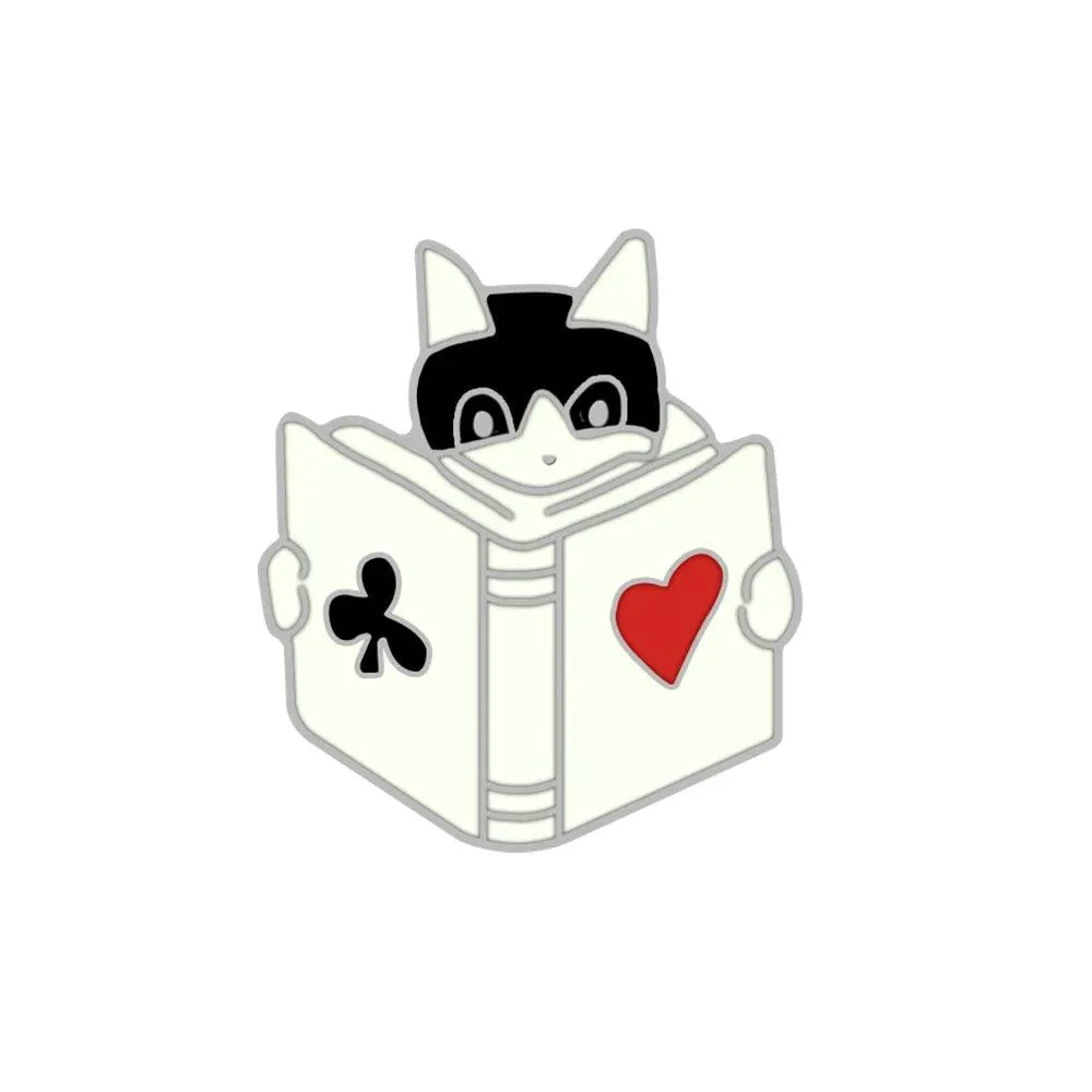 Cat n' Book Enamel Pin