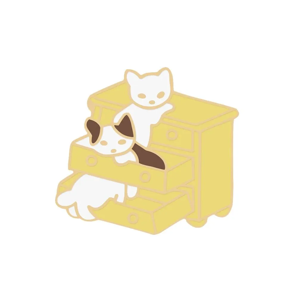 Cat n' Book Enamel Pin