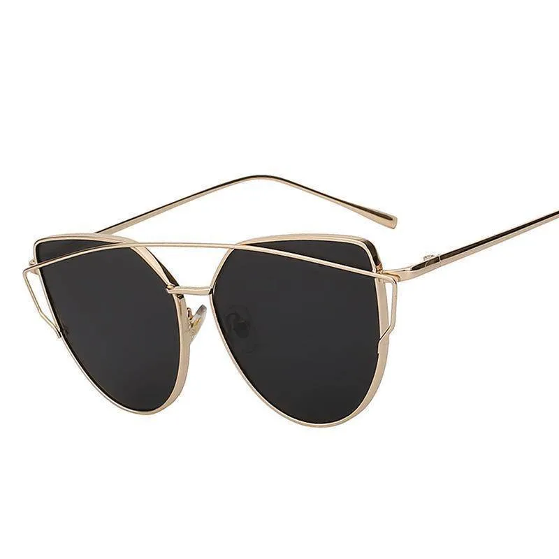 Cats Eye Mirror Shades Sunglasses