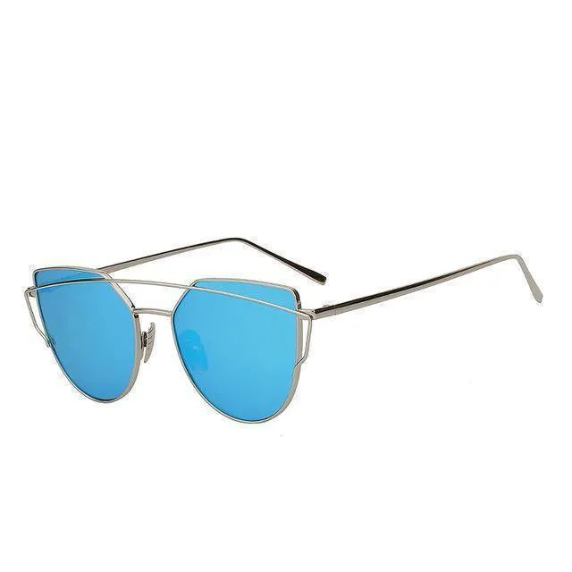 Cats Eye Mirror Shades Sunglasses