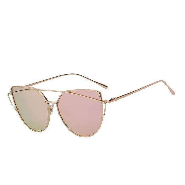 Cats Eye Mirror Shades Sunglasses