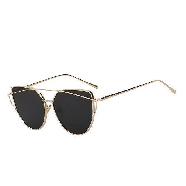 Cats Eye Mirror Shades Sunglasses