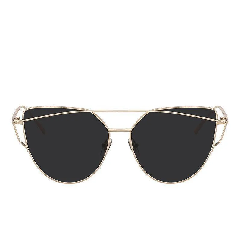 Cats Eye Mirror Shades Sunglasses