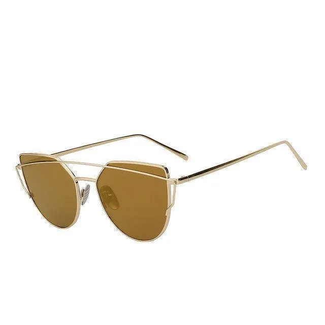 Cats Eye Mirror Shades Sunglasses