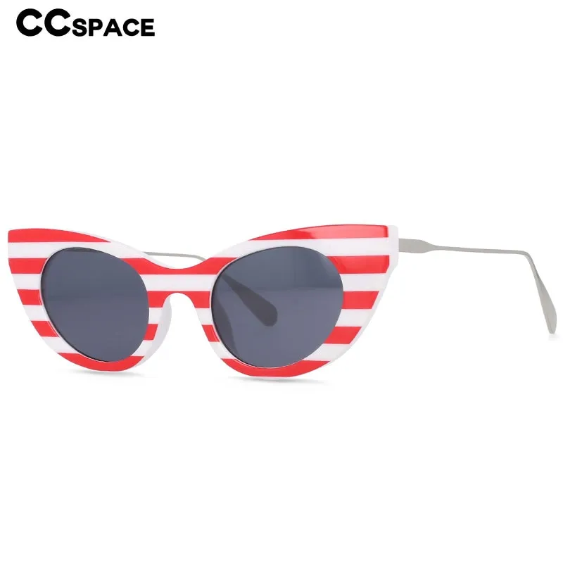 CCspace Women's Full Rim Cat Eye Resin Frame Sunglasses 54236