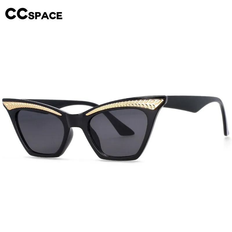 CCspace Women's Full Rim Cat Eye Resin Frame Sunglasses 54307