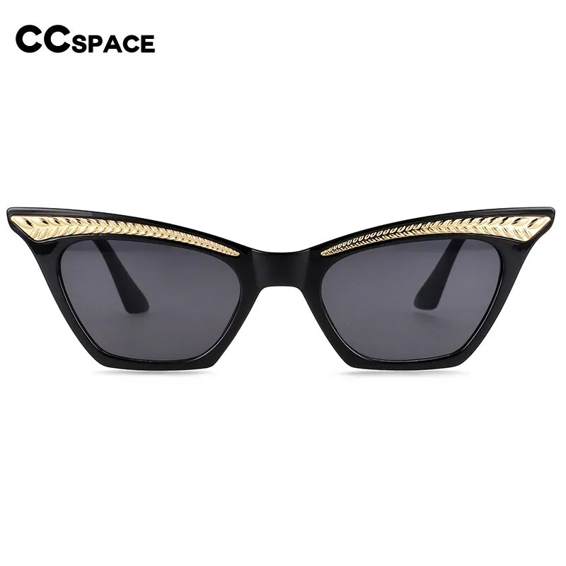 CCspace Women's Full Rim Cat Eye Resin Frame Sunglasses 54307