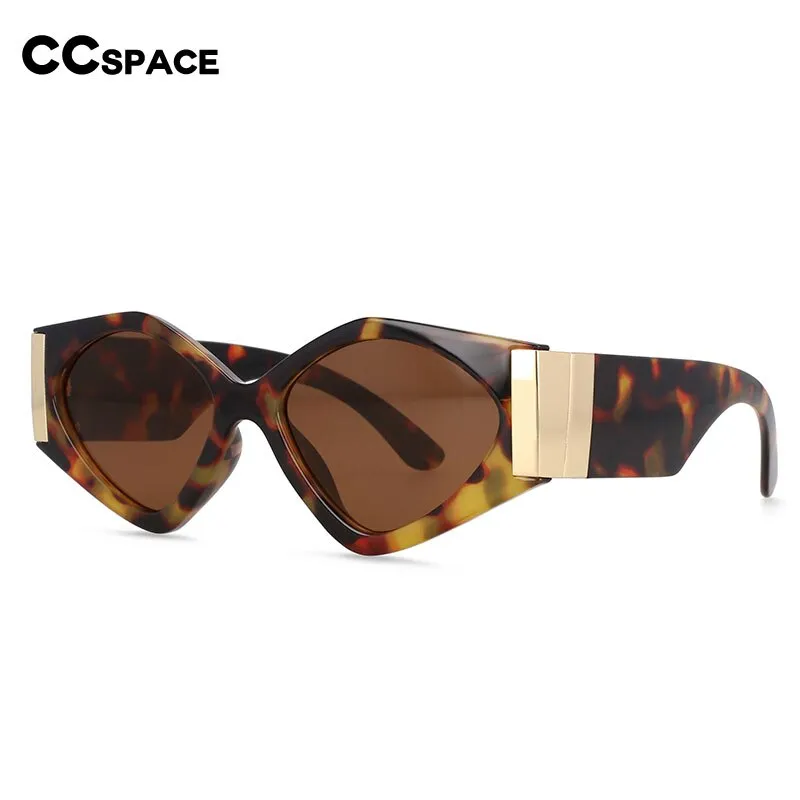 CCspace Women's Full Rim Oversized Cat Eye Resin Frame Sunglasses 54458