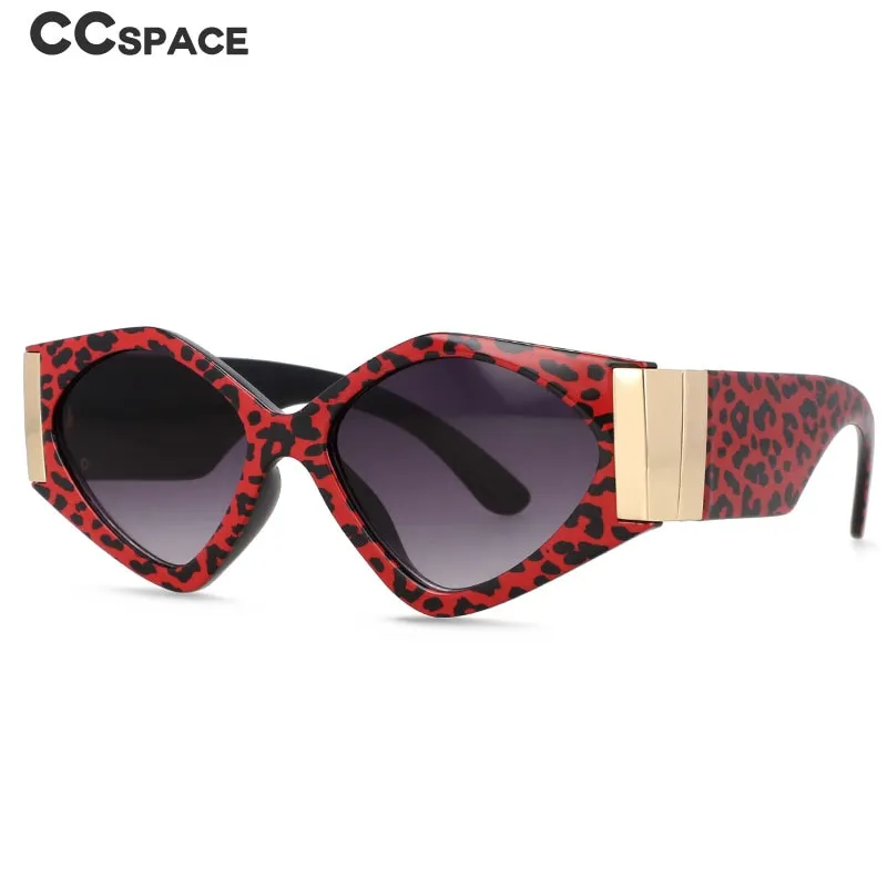 CCspace Women's Full Rim Oversized Cat Eye Resin Frame Sunglasses 54458