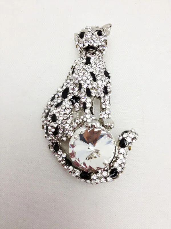 Cheetah Diamante Brooch