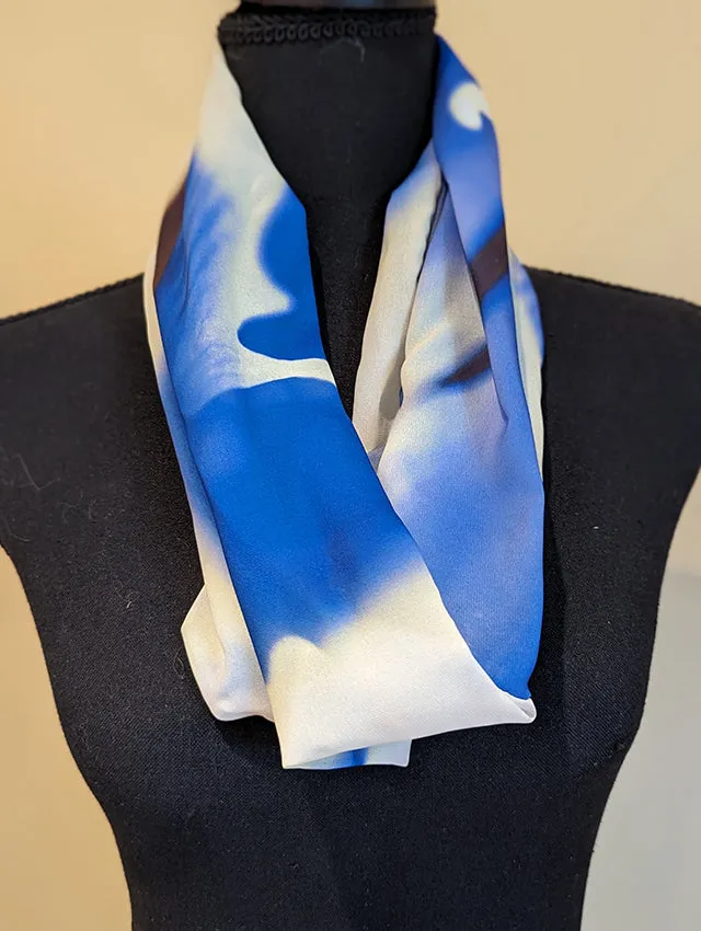 Chiffon Scarf - Blue Amaryllis