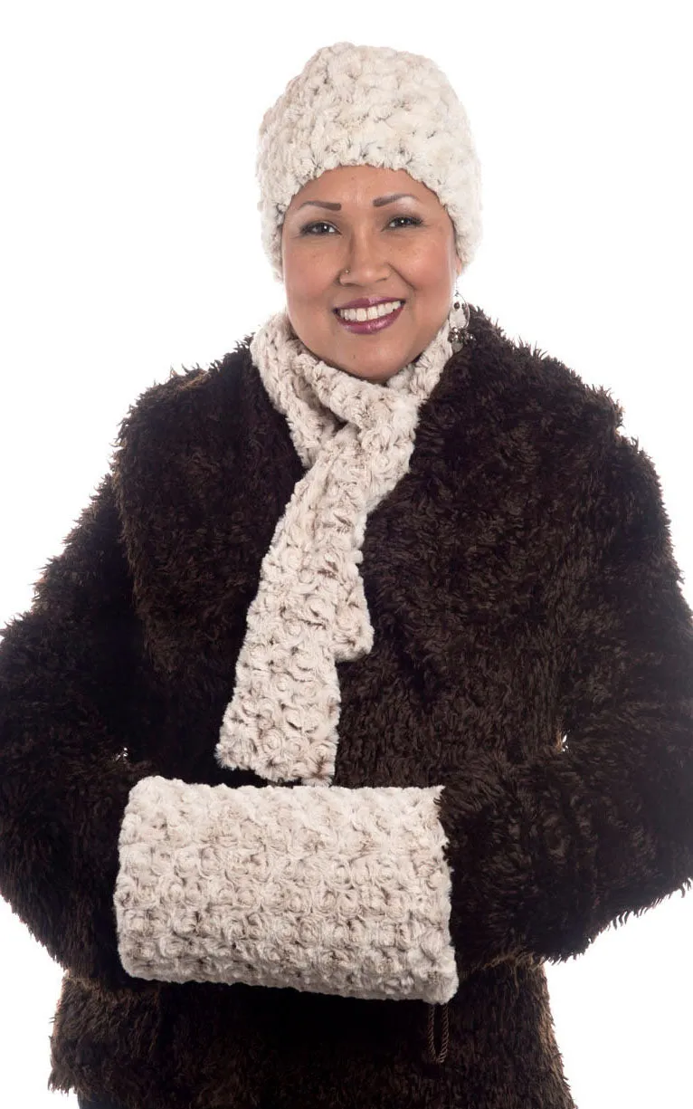 Classic Scarf - Rosebud Faux Fur