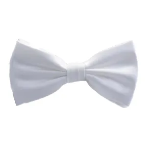 Classy Men White Silk Pre-Tied Bow Tie